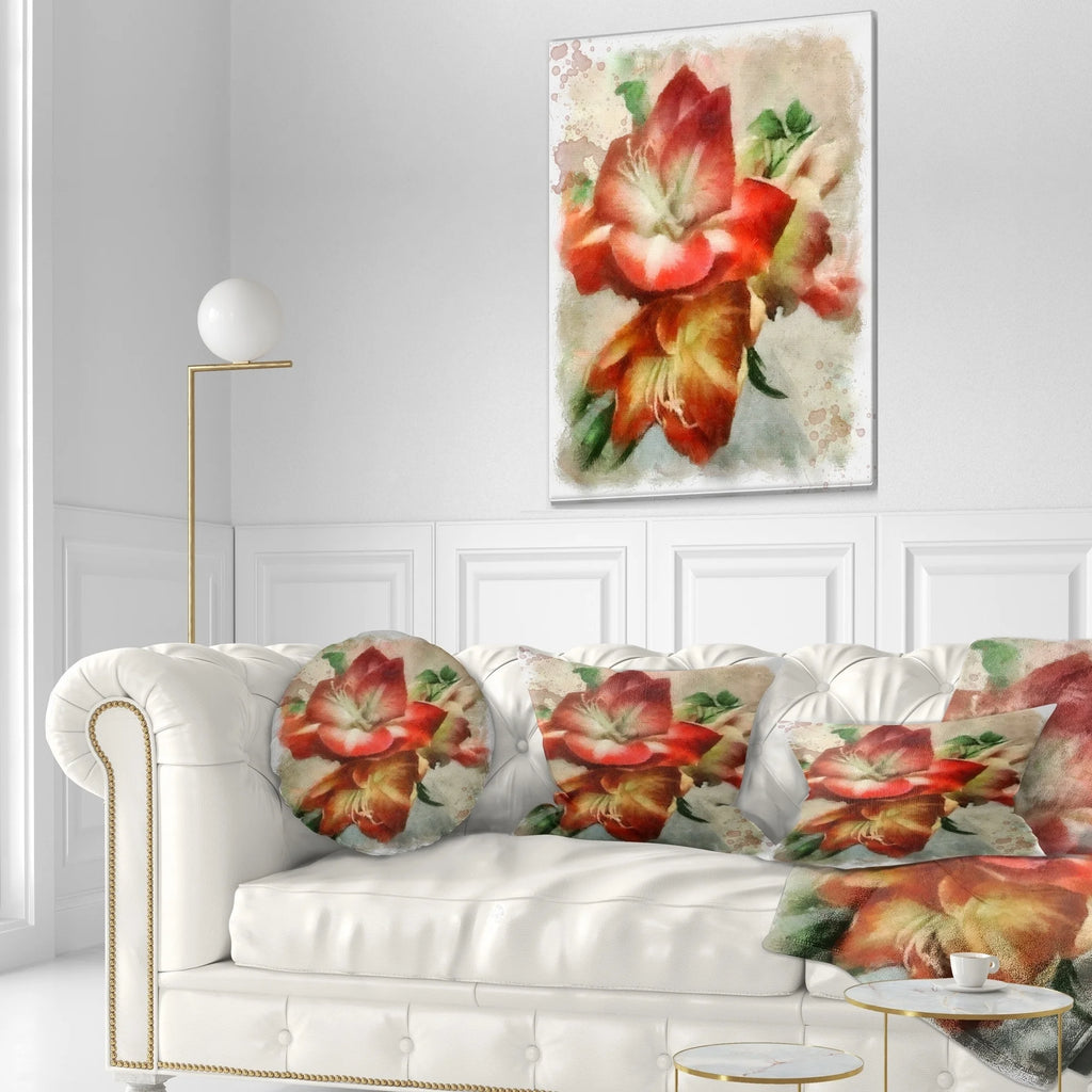 Floral Throw Pillow 16 in. x 16 in. J58541