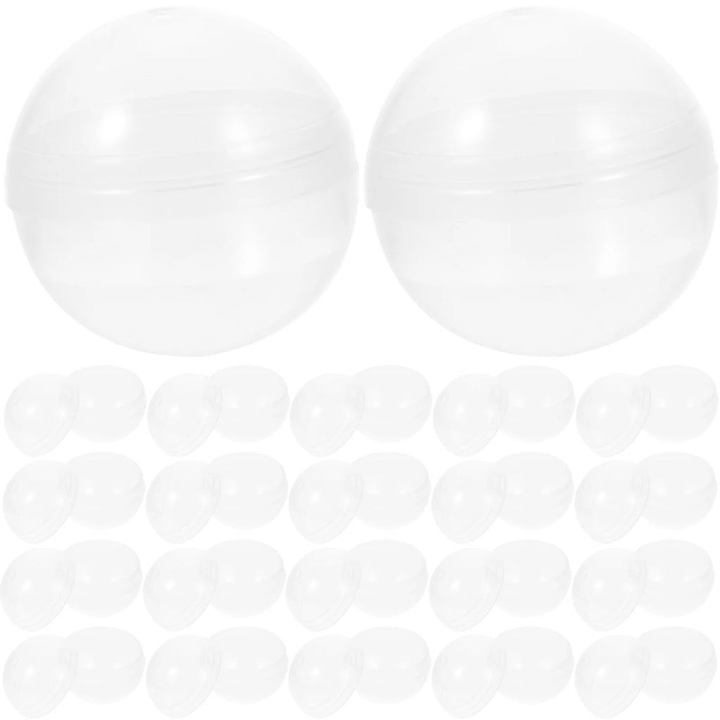 50pcs Plastic Transparent Fillable Grab Balls B30418