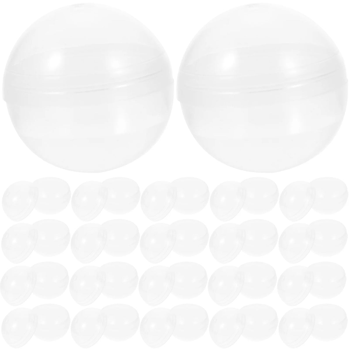50pcs Plastic Transparent Fillable Grab Balls B30418