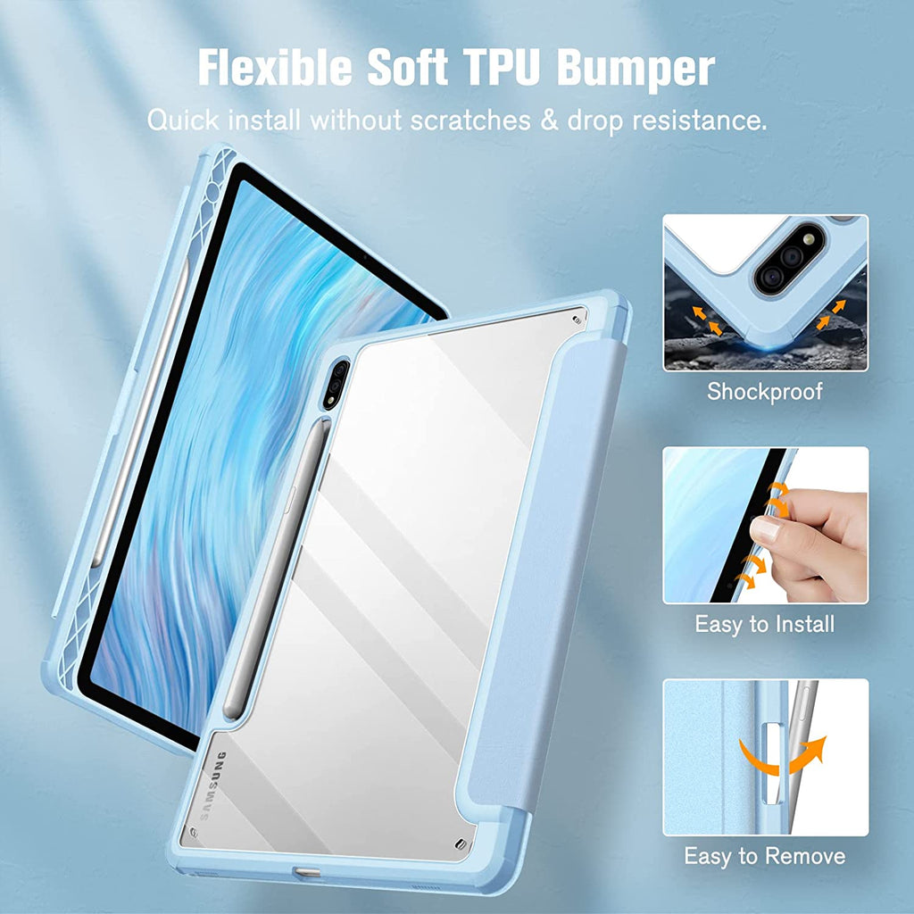 Blue Shockproof Hybrid Slim Case for Samsung Tab S8 11 Tablet W557