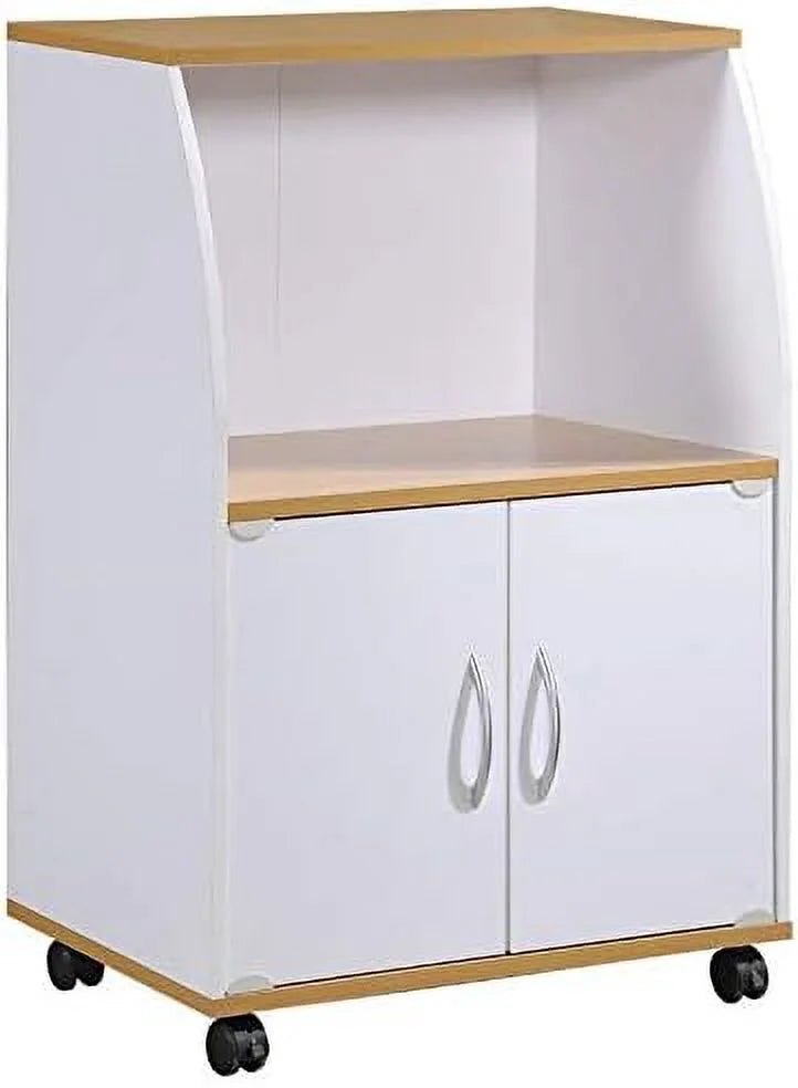White Microwave Kitchen Cart K19106