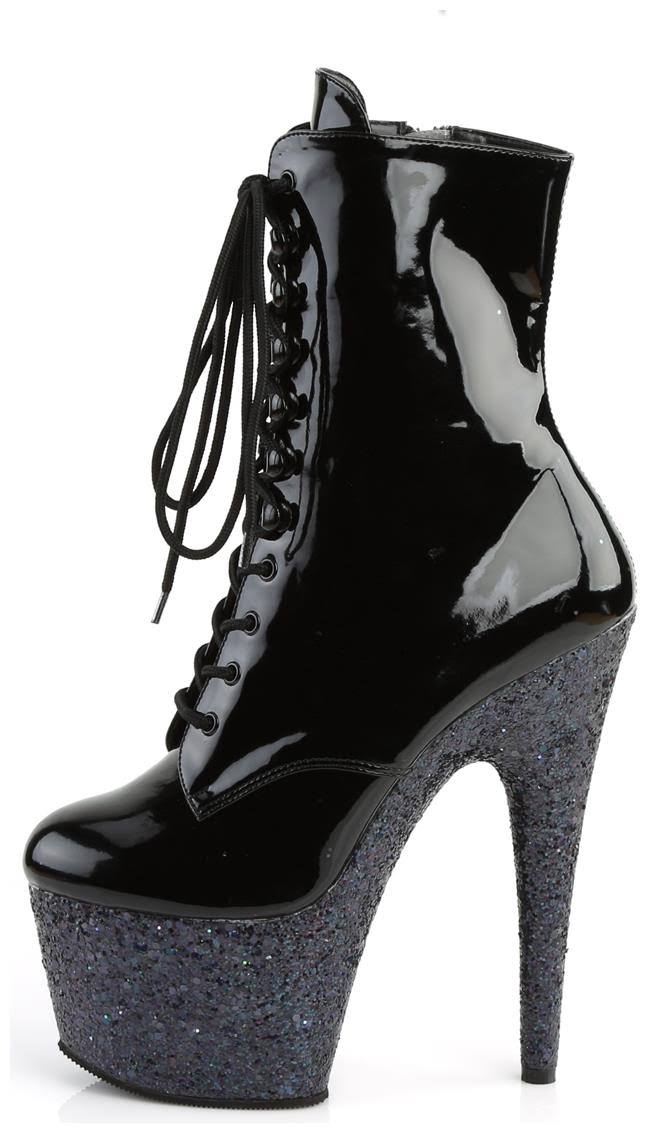 Black 7x22 Heel Platform Ankle Boot C307200