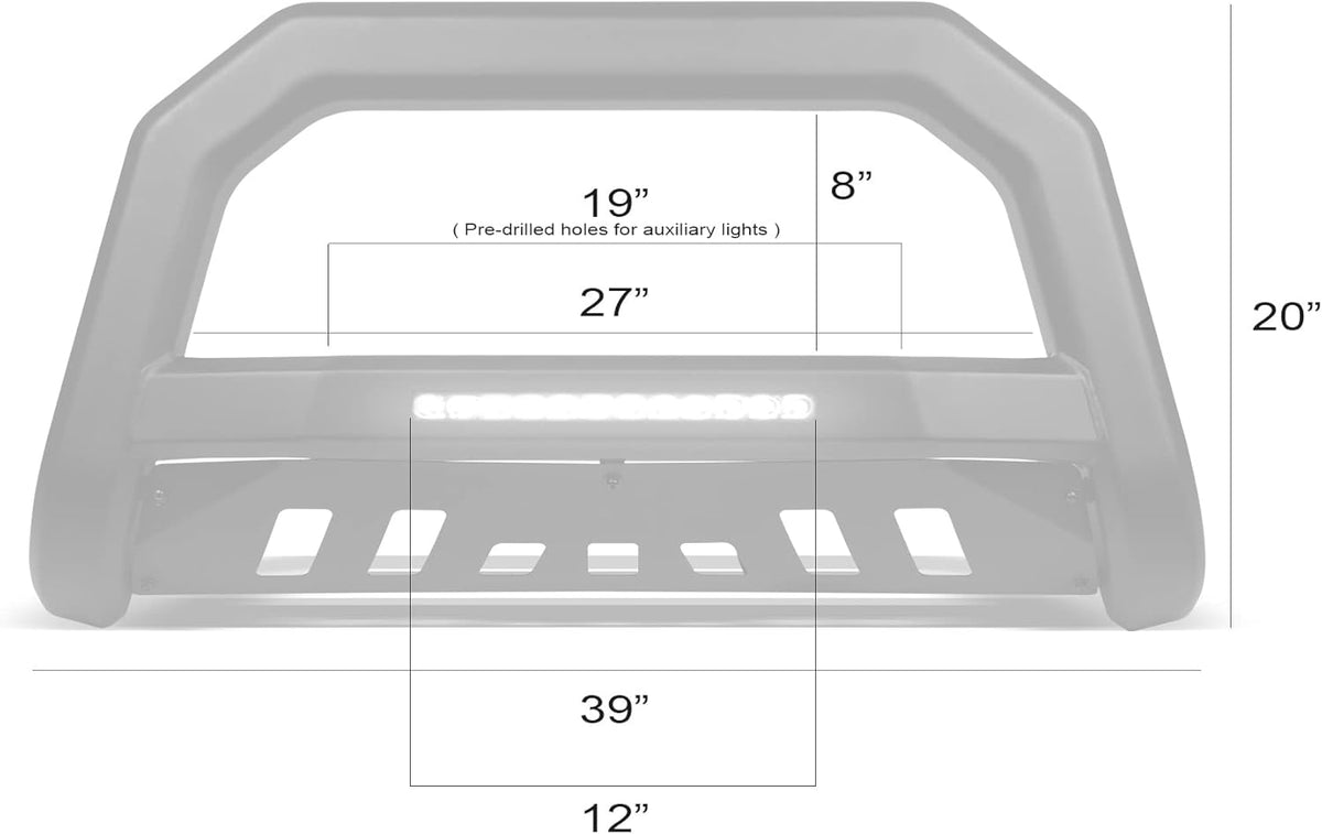 Matte Black LED Bull Bar F291102