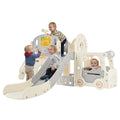 9 in 1 Kids Slide Playset with Basketball Hoop W87902