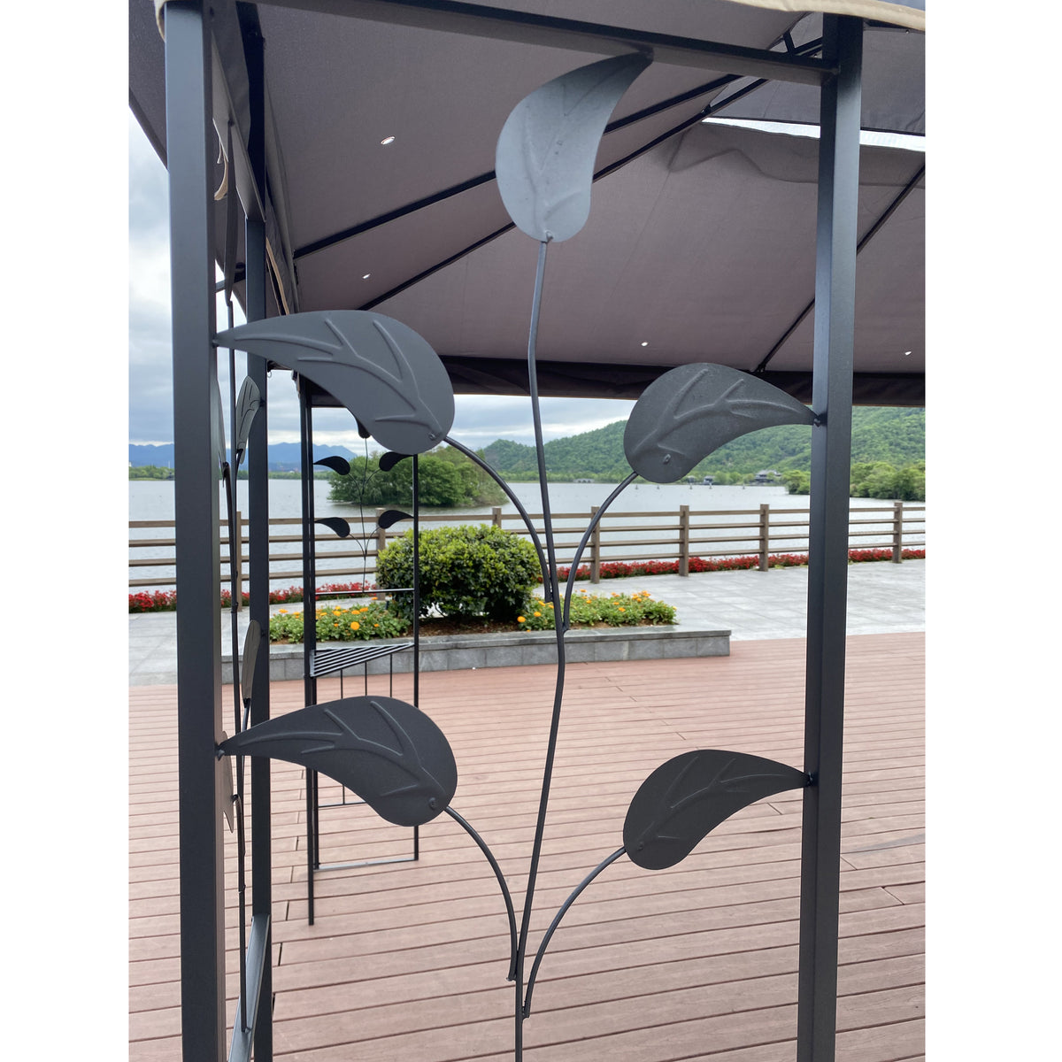 Gray 13x10FT Outdoor Patio Gazebo Canopy Tent B14283