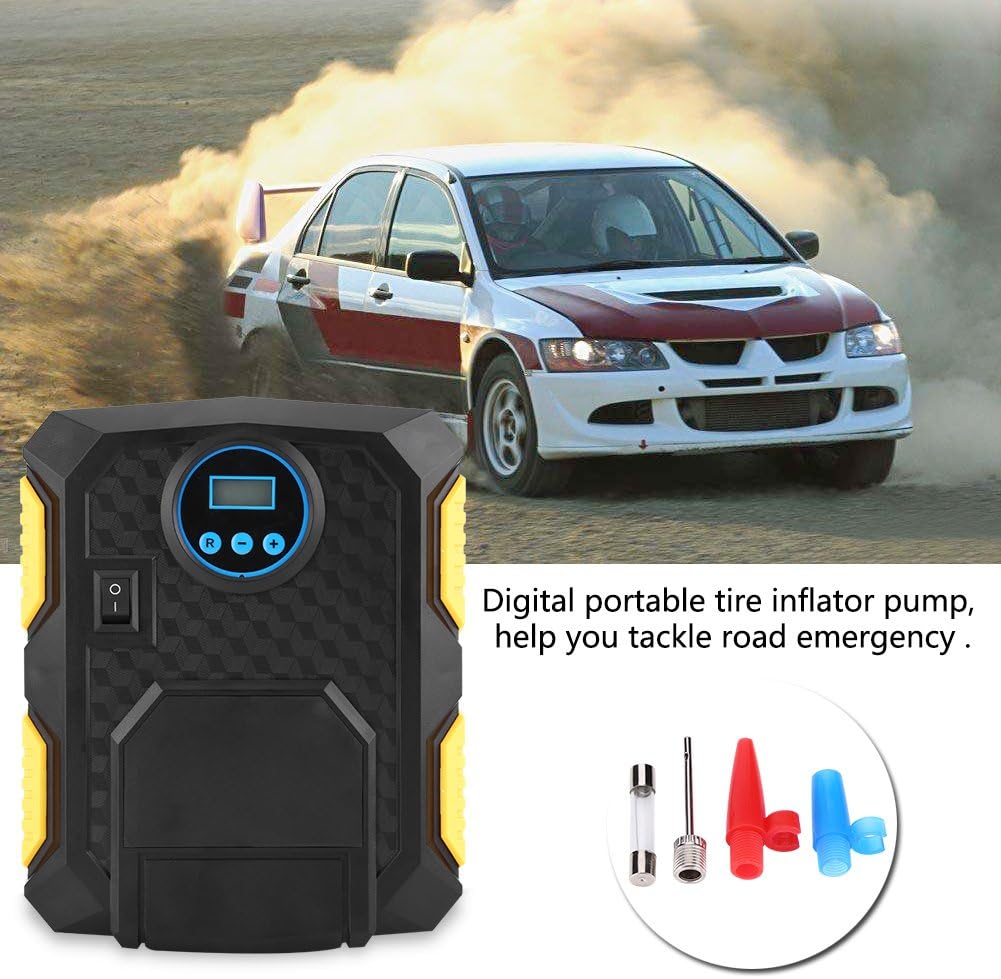 150PSI Portable Car Tire Inflator Pump with DC12V Adaptor, Pack of 2 U143208