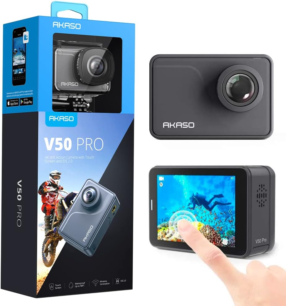 4K30fps 20MP WiFi Action Camera with EIS Touch Screen 100 feet Waterproof Camera T575