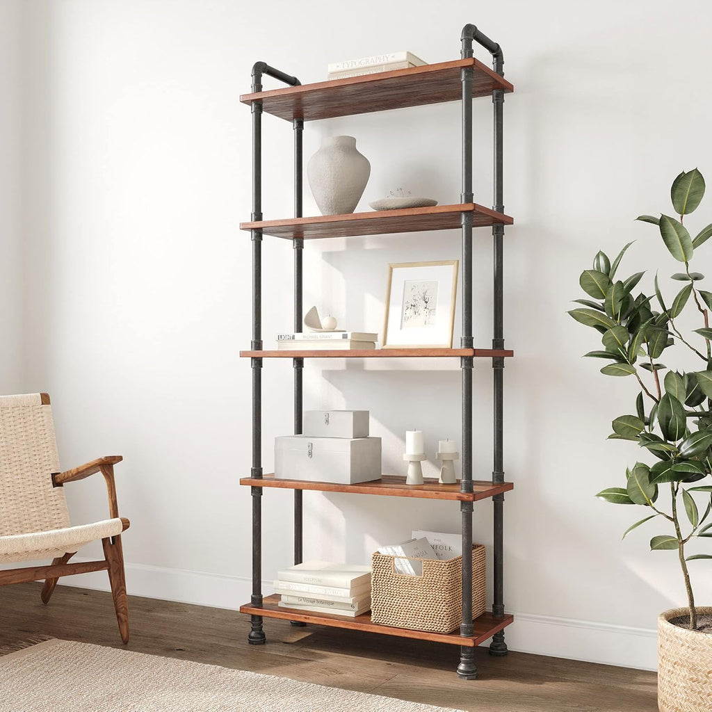 5-Tier Solid Pine Wood Bookshelf E4961