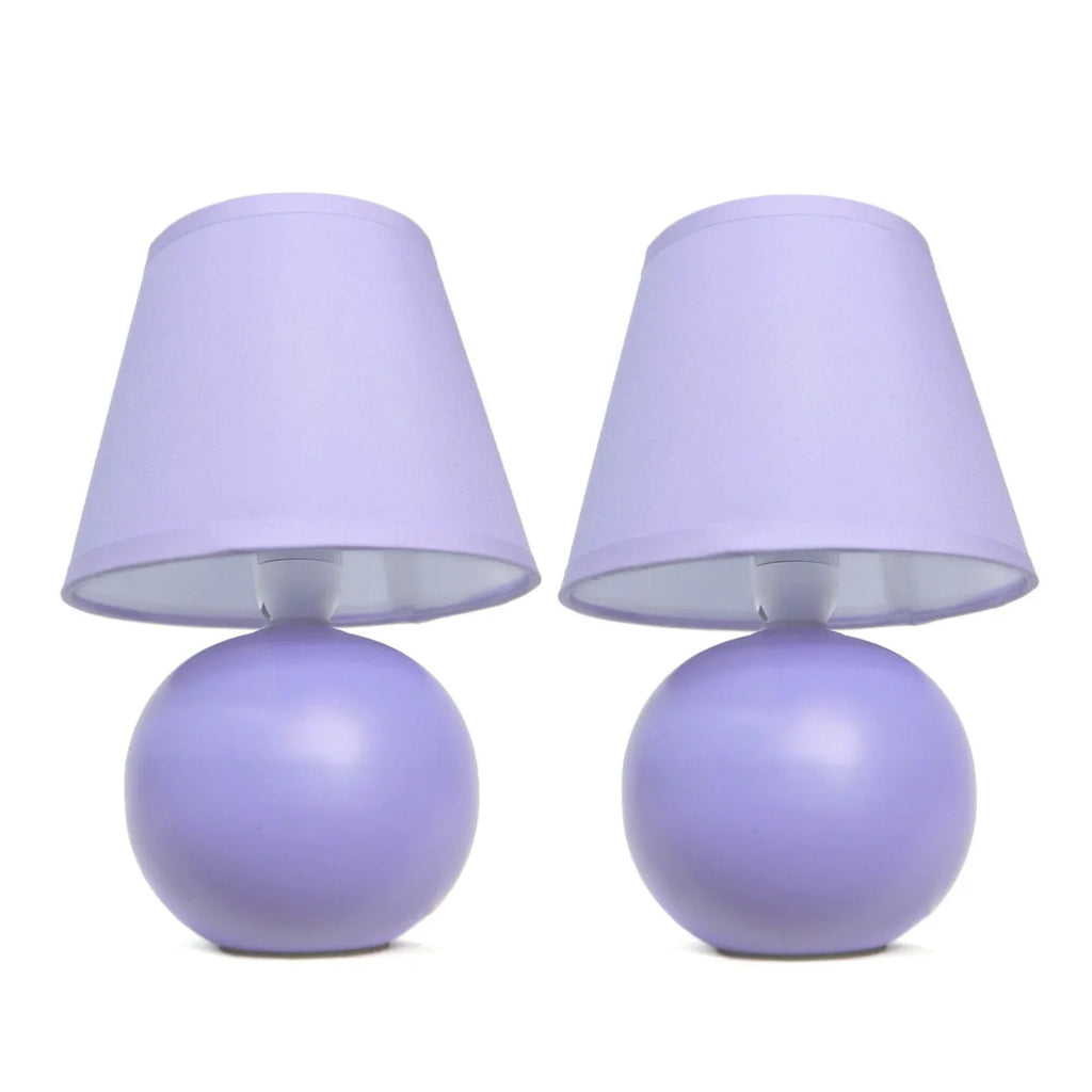 Mini Ceramic Globe Table Lamp 2 Pack P316210