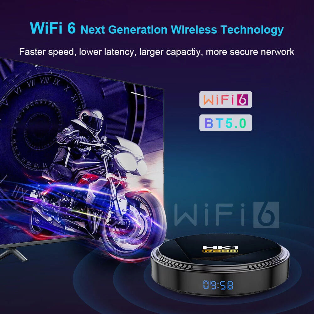 Android 12.0 4+32GB Ultra HD 6K HDR WiFi TV Streamer Player T8821