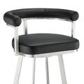 Black/Chrome Swivel Bar Stool C70722