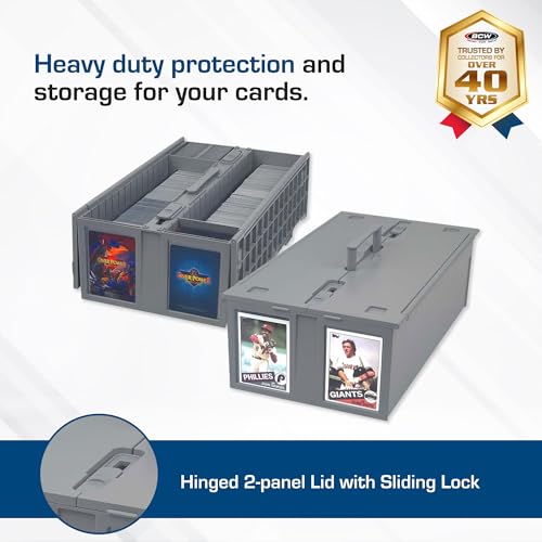 Gray Plastic Collectible Card Bin U241