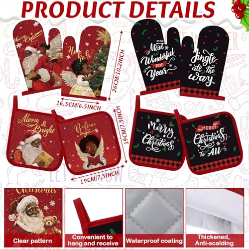 12 Pcs Christmas Kitchen Towels Pot Holders and Oven Mitts Set E609