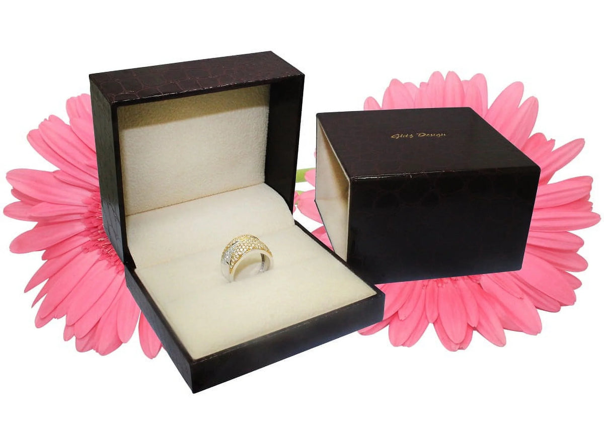 14K White Gold Diamond Wedding Ring Set 1.25 CT I854