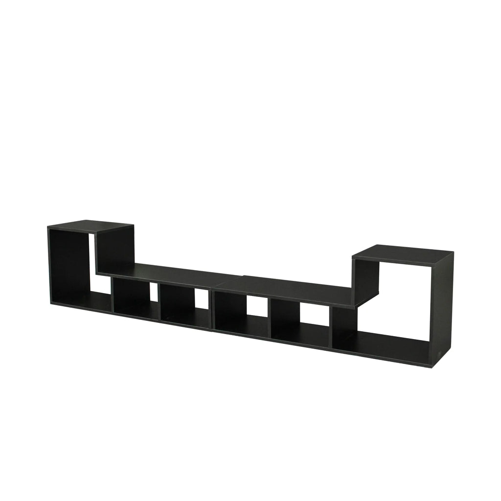 Black L-Shaped TV Stand U943307