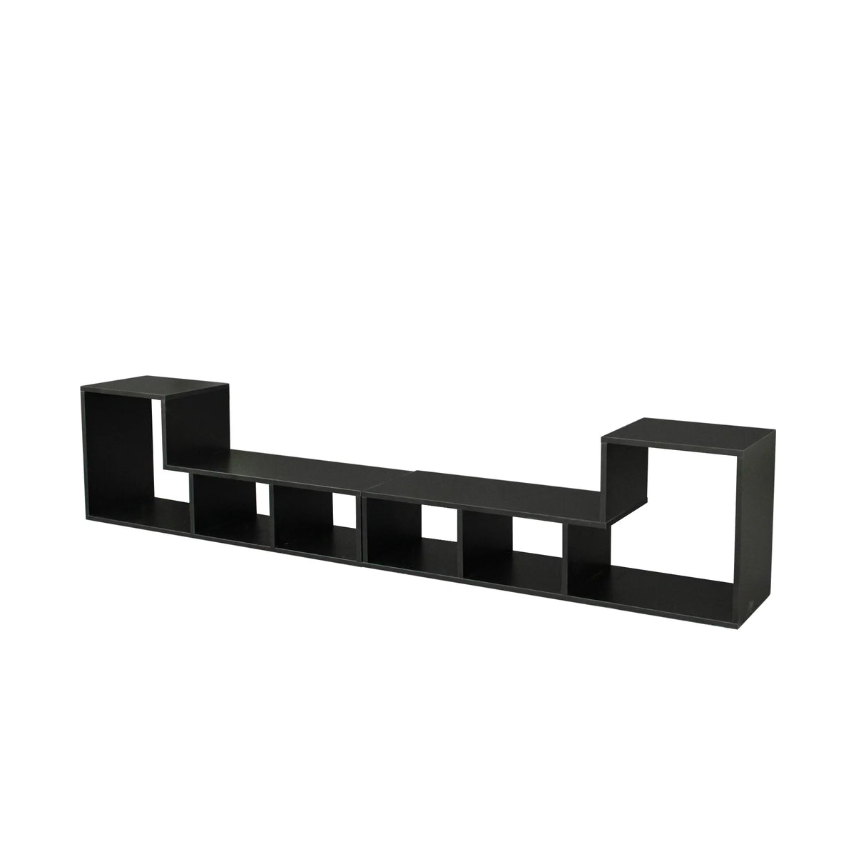 Black L-Shaped TV Stand U943307