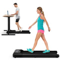 0.6-3.8MPH Walking Pad Under Desk Treadmill Black F5723