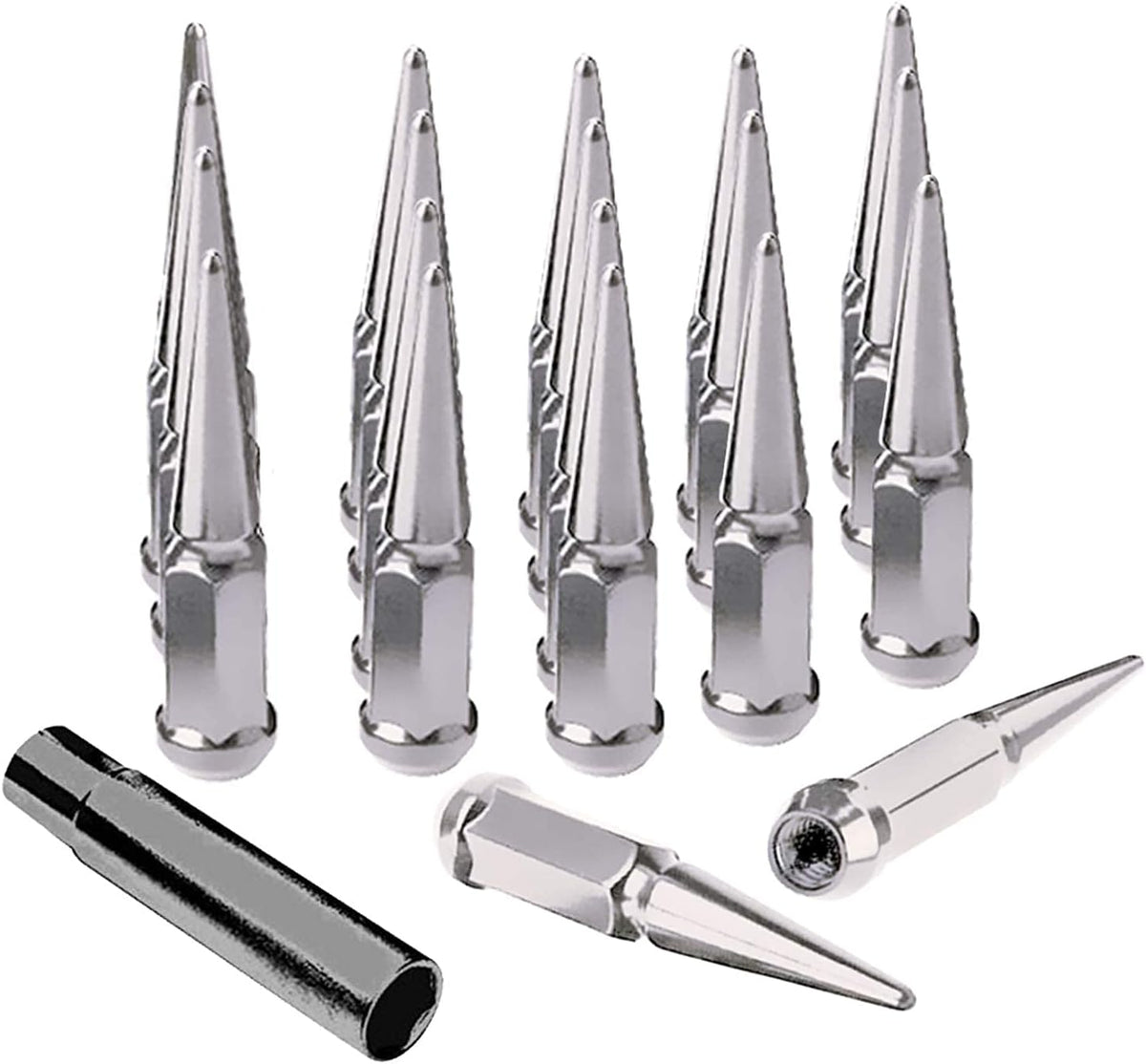 20 pcs Black Solid Steel Lug Nuts with Installation Key V72359