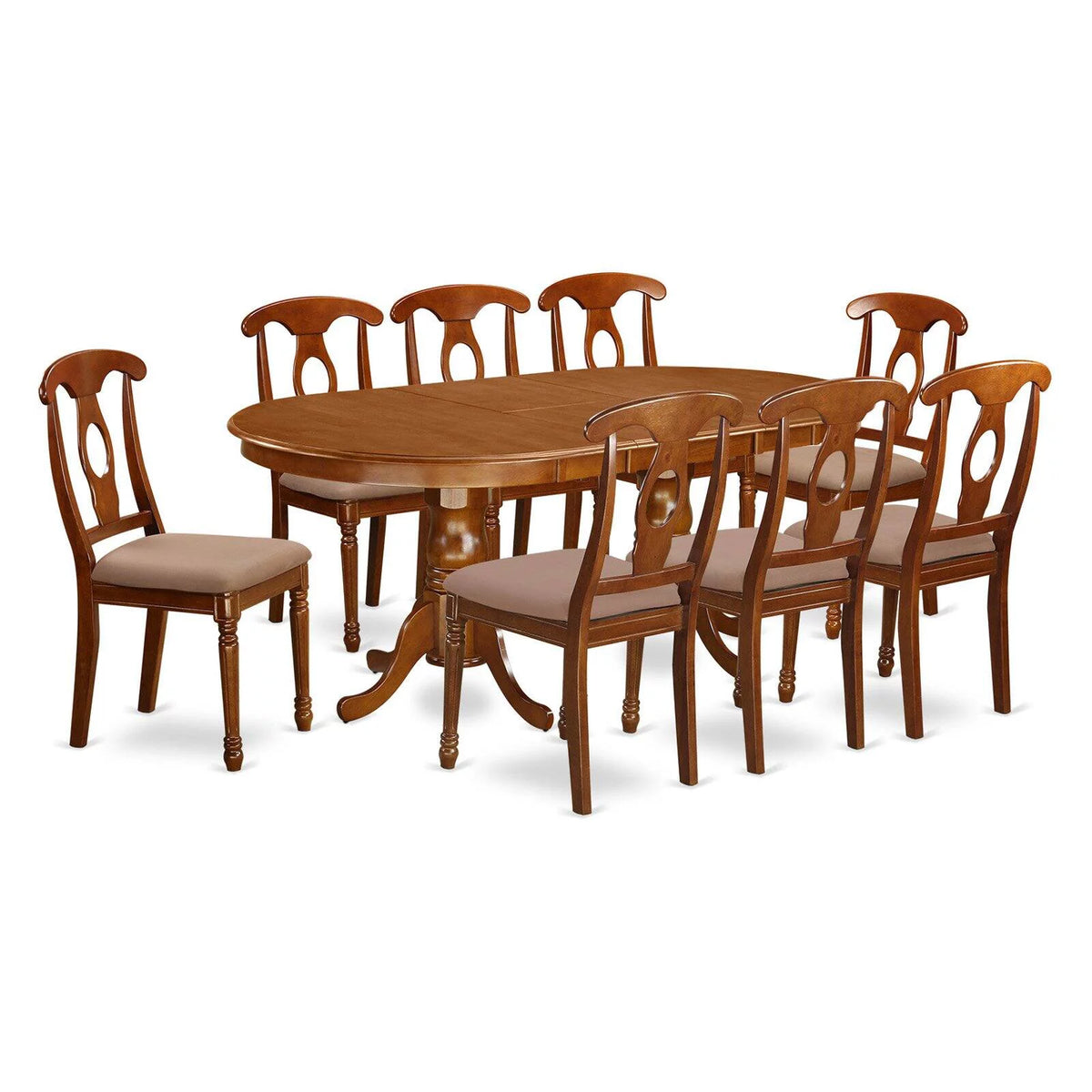 Black Cherry 9 Piece Oval Wood Dining Room Set Q1476