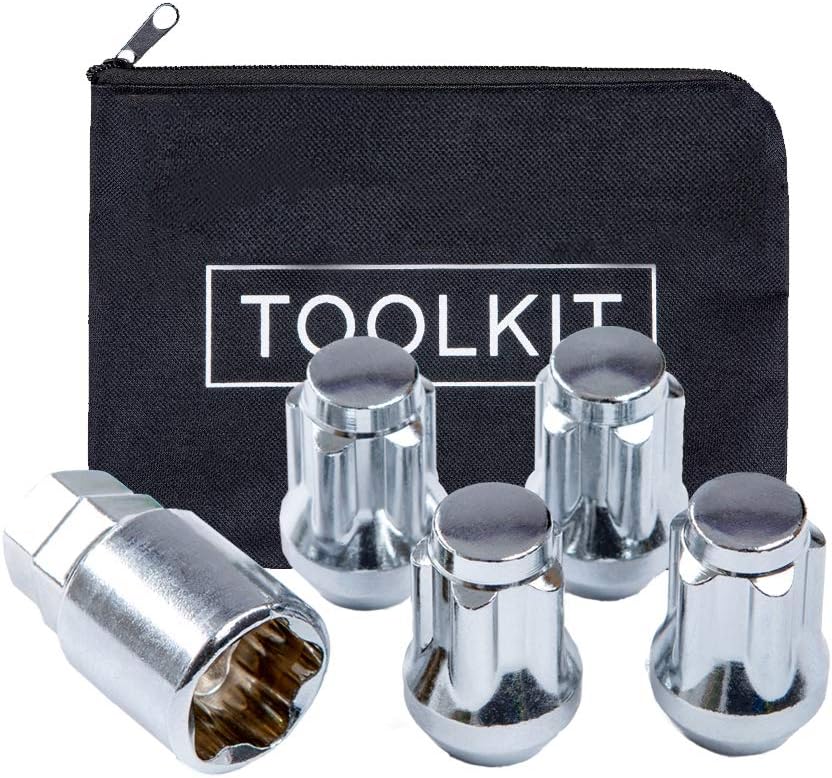 Wheel Locking Nuts Set of 4 with Wheel Lock Key Pouch Pack of 2 F6229