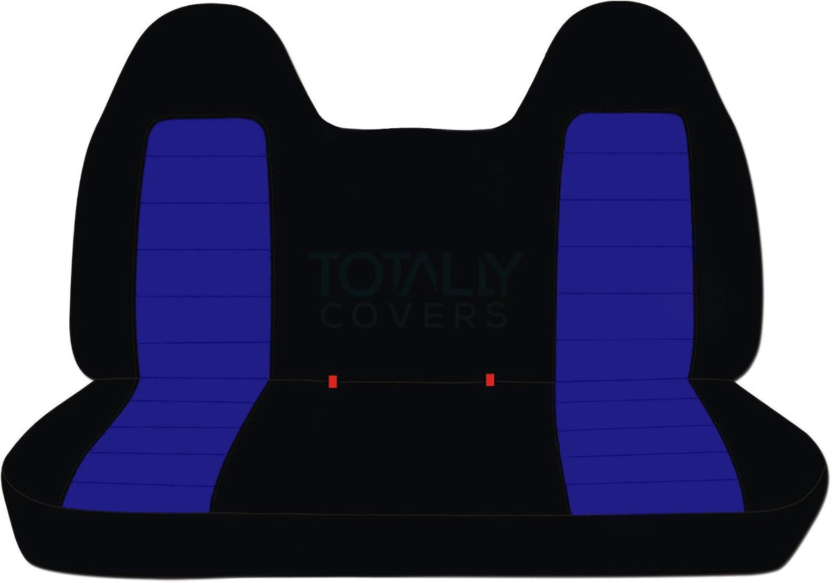Black & Gray Two-Tone Truck Seat Covers for Front Solid Bench L850109