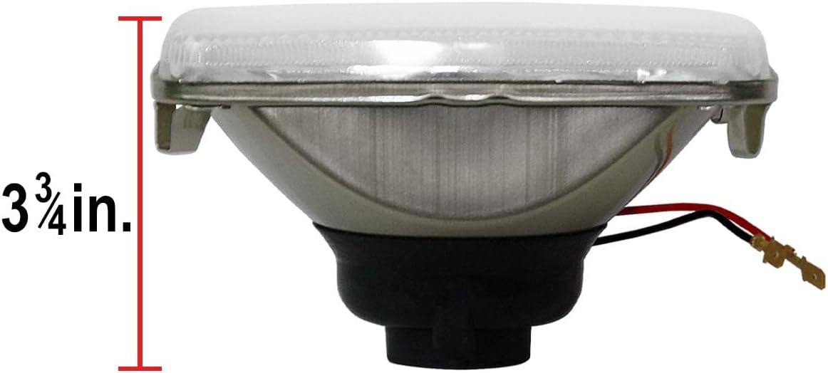 4x6 Rectangular Conversion Headlights Kit Sealed Beam Glass Lights with Halogen High/Low Bulbs 60/55w 9003/H4 Pack of 2 Y446