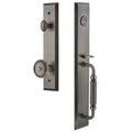 Single Cylinder Deadbolt Handleset with Door Knob and Rosette P93686