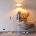 Gold Arc Floor Lamp with Remote S8792