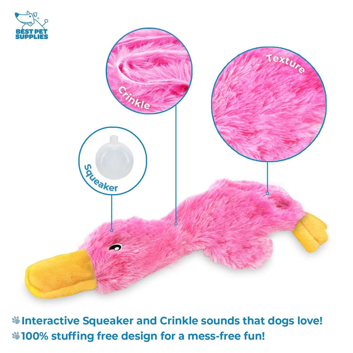 Crinkle Dog Toy with Soft Squeaker M302