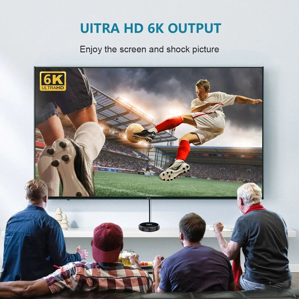 Android 12.0 4+32GB Ultra HD 6K HDR WiFi TV Streamer Player T8821