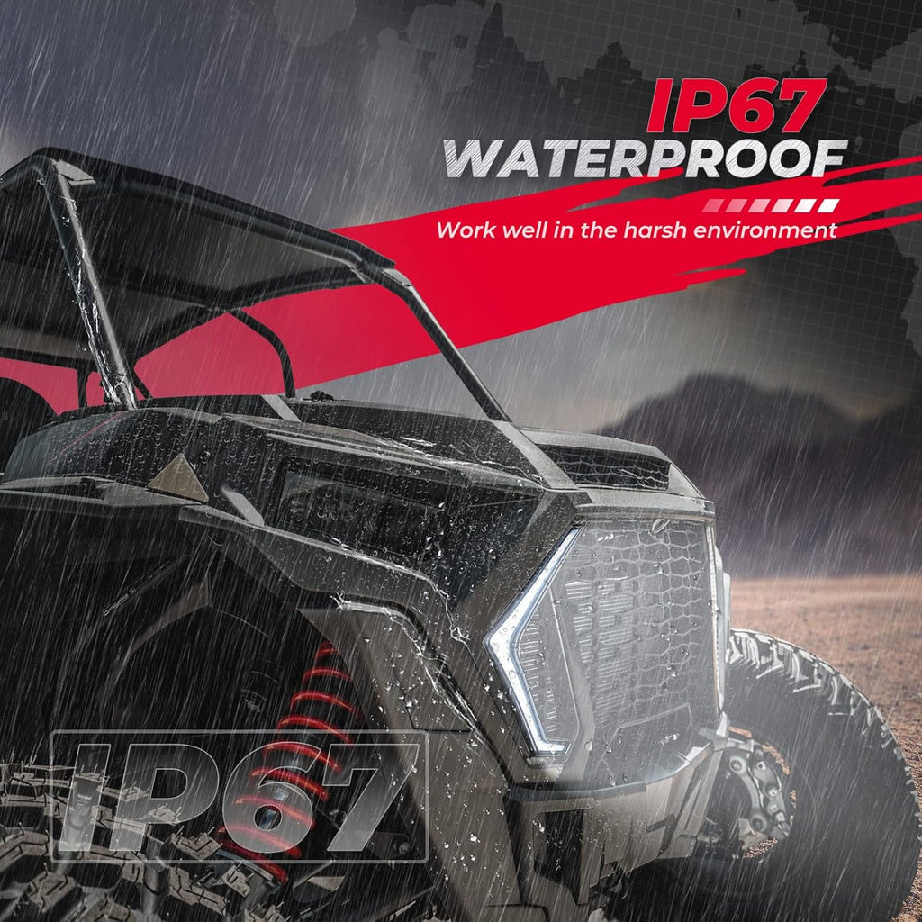 Heavy Duty Scratch Resistant 3-IN-1 Folding Flip Windshield G46929