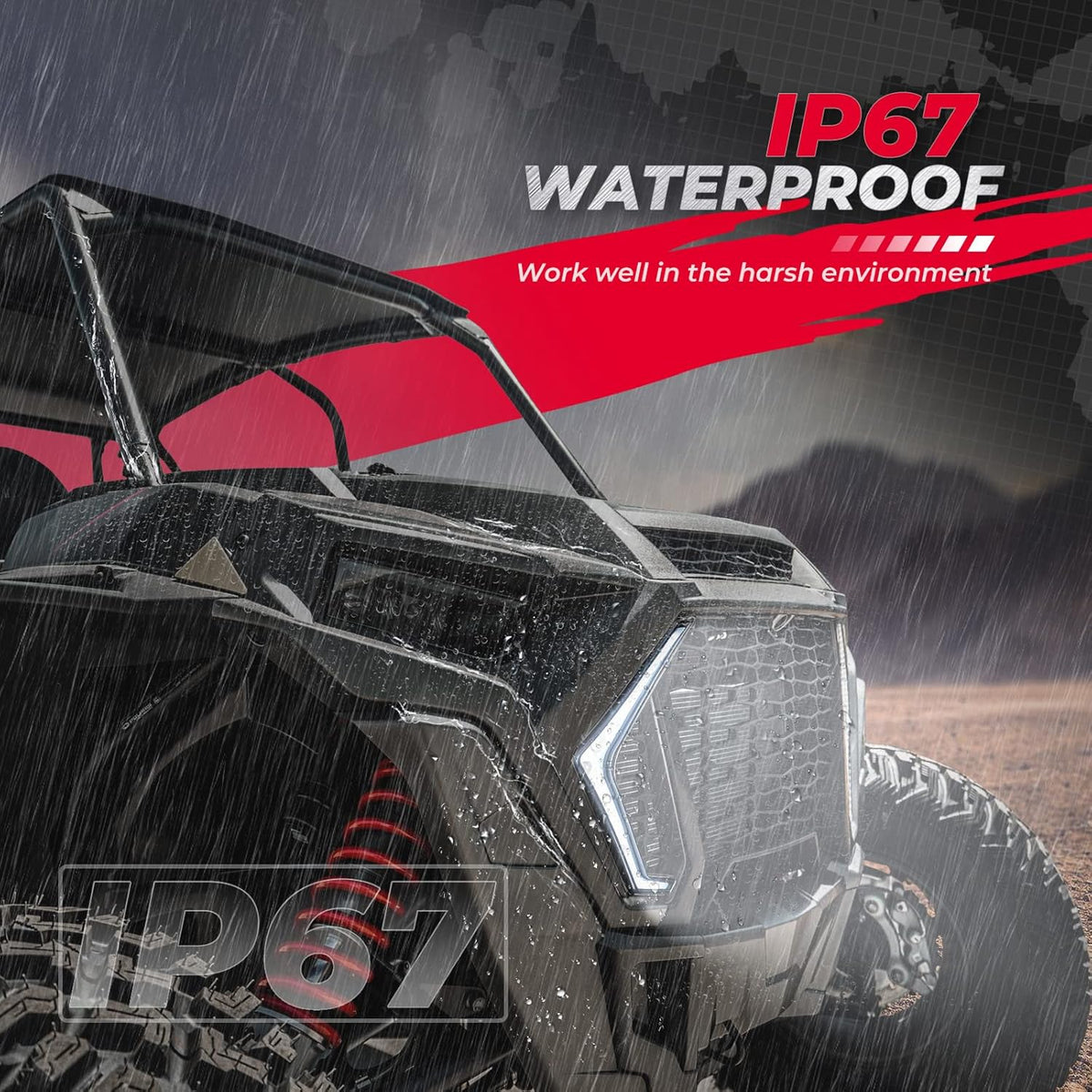 Heavy Duty Scratch Resistant 3-IN-1 Folding Flip Windshield G46929
