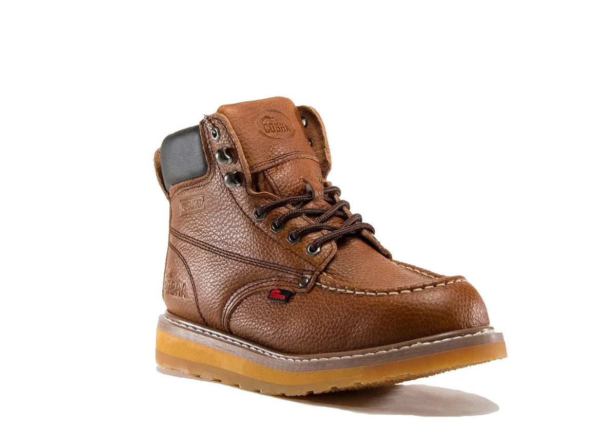 Dark Brown Genuine Leather Work Boots R183023