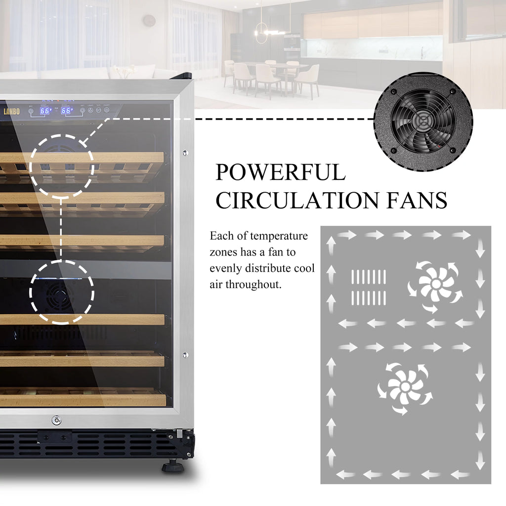 24 inch 44 Bottle Dual Zone Wine Cooler N49581