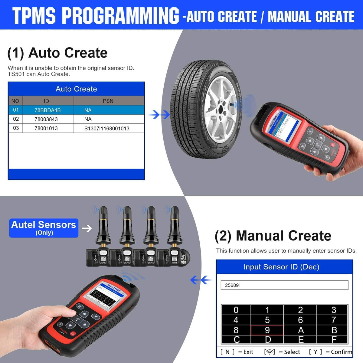 TPMS Relearn Tool Automotive Scan Tool O365348