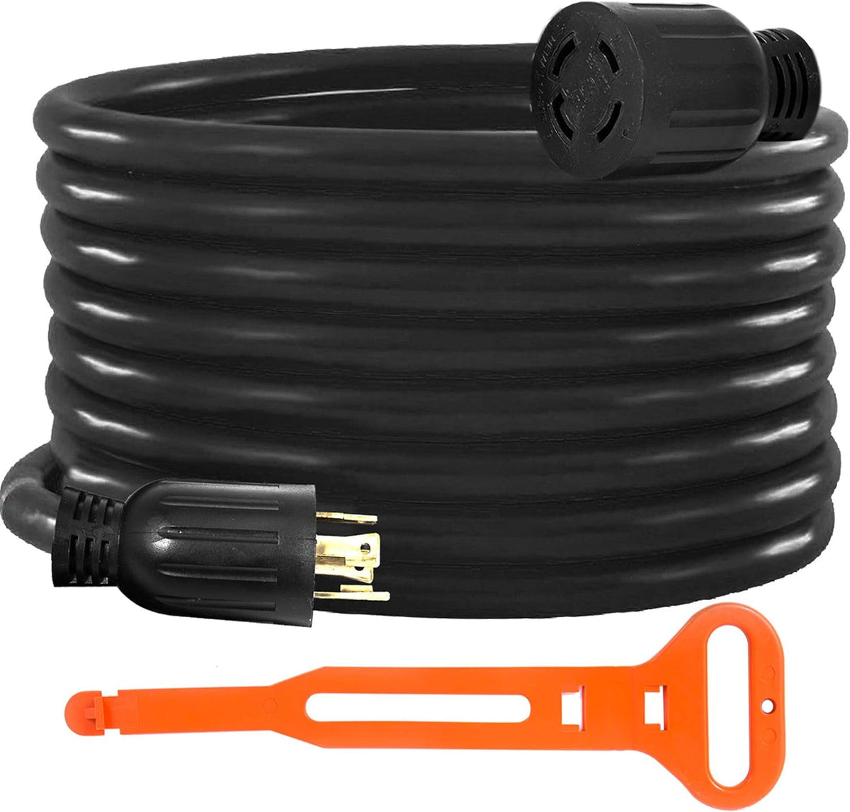 10FT 30 Amp 4 Wire 10 Gauge Generator Extension Cord Twist Lock Connectors Pack of 2 L53200