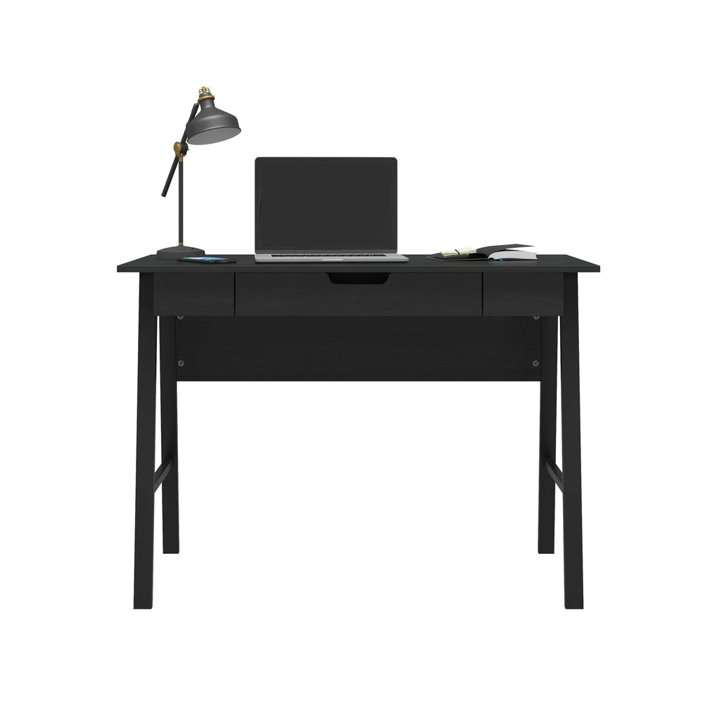 Black Oak Computer Desk with Drawer U695