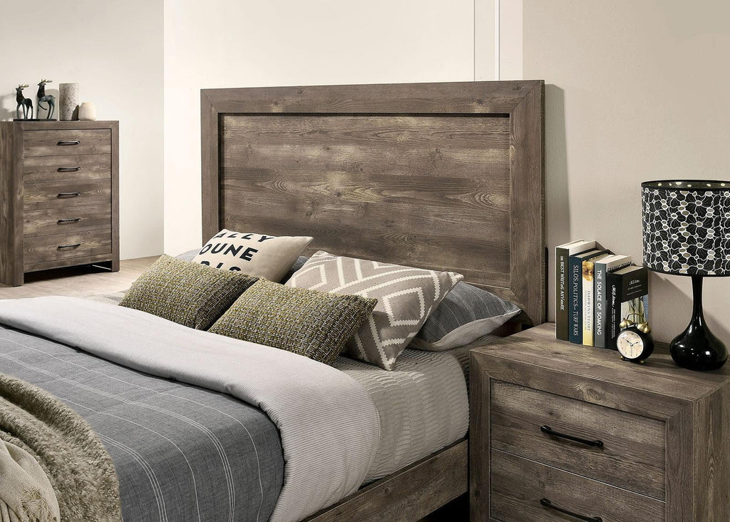 Natural Tone Wood King Bedroom Set 5pcs C9358