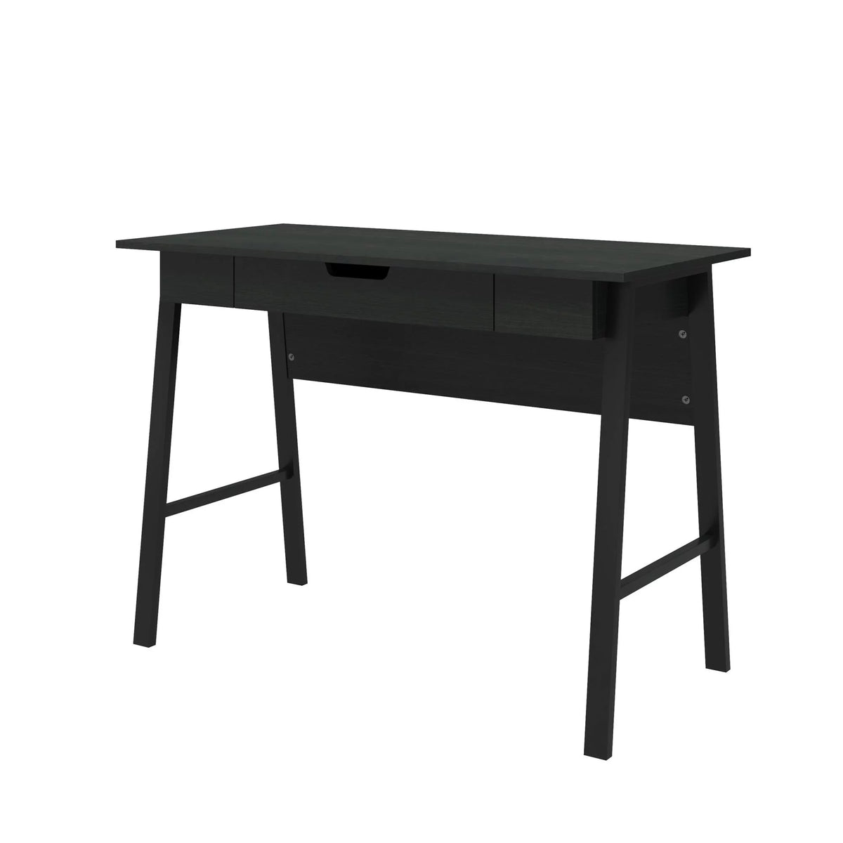 Black Oak Computer Desk with Drawer U695