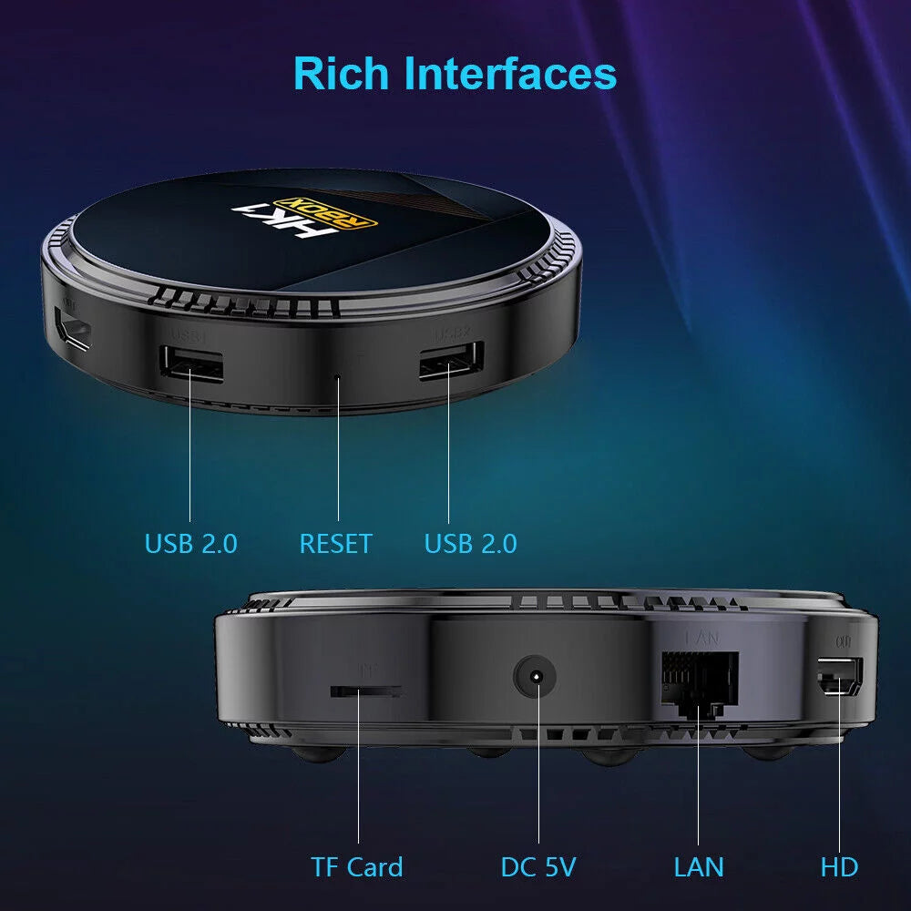 Android 12.0 4+32GB Ultra HD 6K HDR WiFi TV Streamer Player T8821