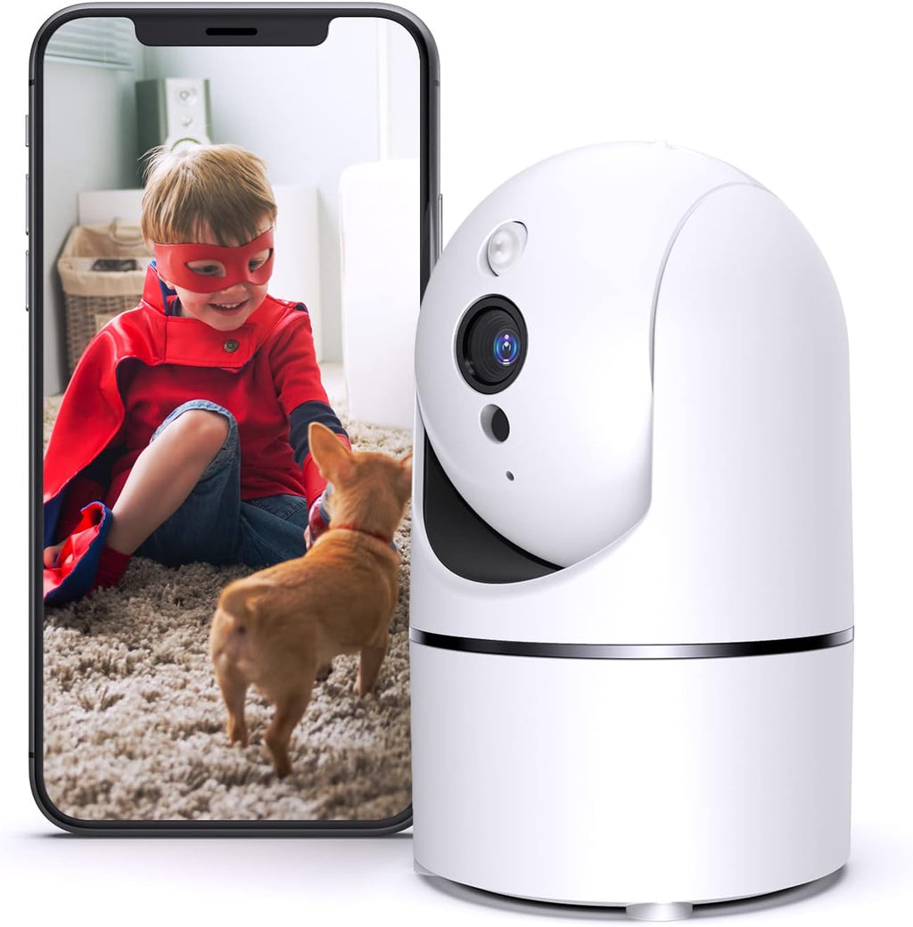 2K Indoor Baby Monitor Camera with Motion Detection, Two-Way Audio, IR Night Vision, Pack of 2 J673