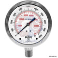 Stainless Steel 4 in Dial 1/4 BTM Gauge D764