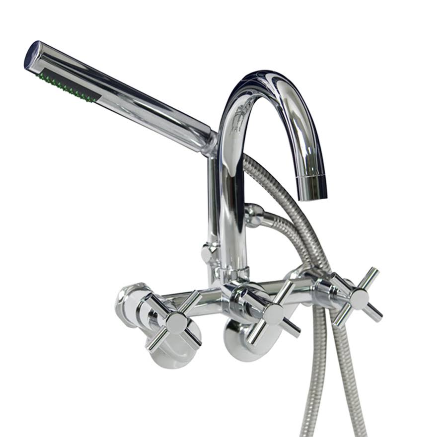 Polished Chrome Tub Diverter Faucet with Hand Shower Z719935