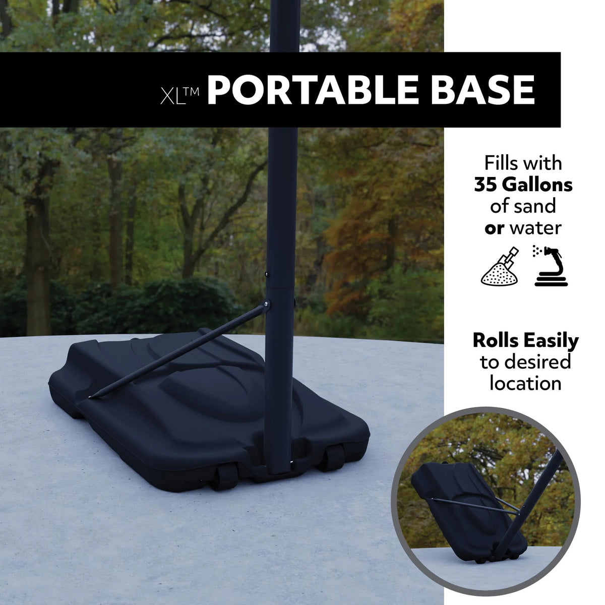 Adjustable Portable Basketball Hoop 54-Inch Acrylic T706619