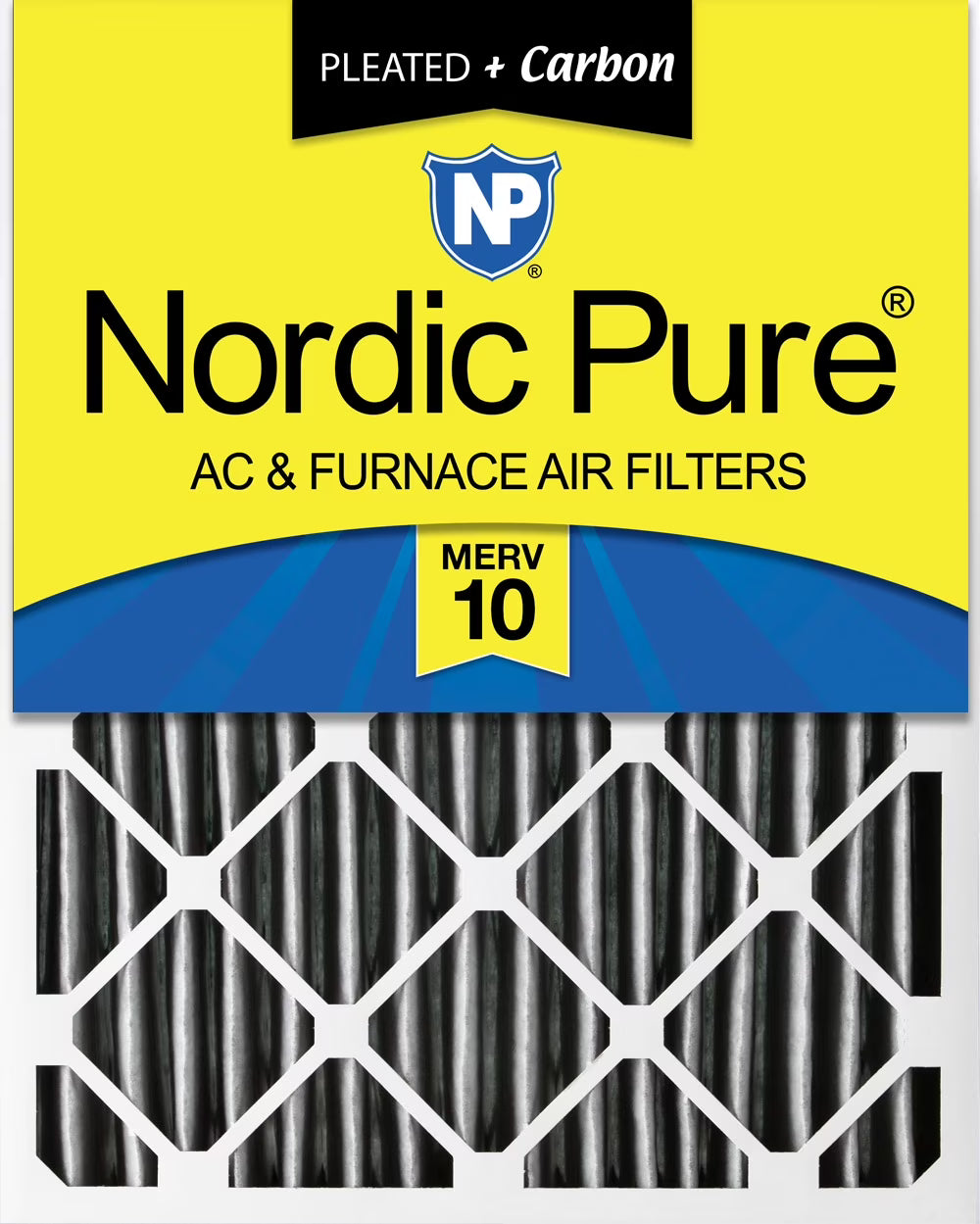 16x25x4 MERV 10 Pleated Carbon Furnace Air Filter X26788