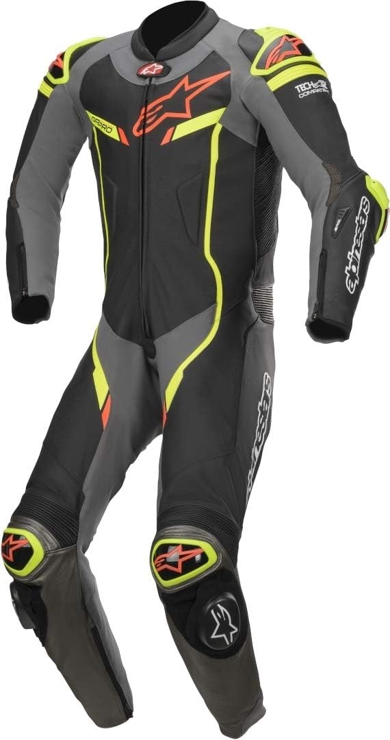 Black/Camo/Red Leather Motorcycle Riding Suit E61294