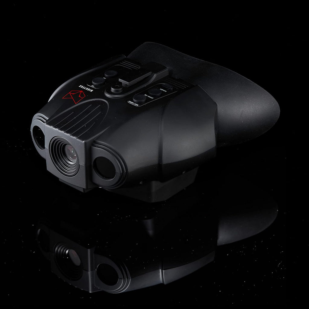 Red HD Digital Night Vision Goggles with 1x Magnification, 940nm Infrared, 1080p Video, USB Rechargeable U6752