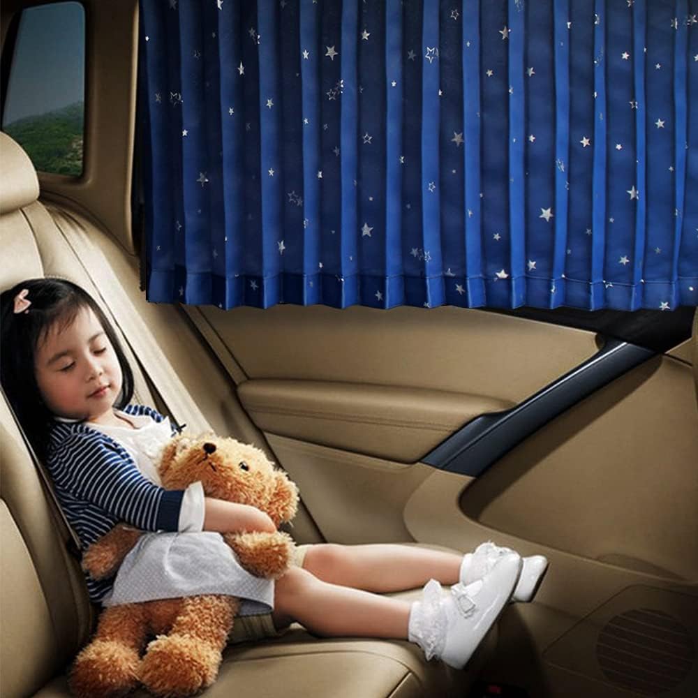 Black-Opaque Pleated Car Window Sun Shade 4pcs B14101