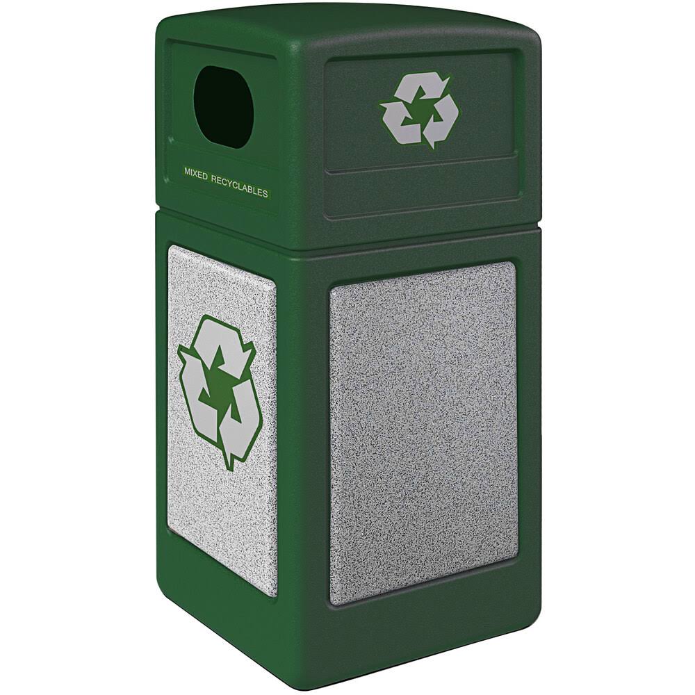 42 Gallon Forest Green Recycling Can W920