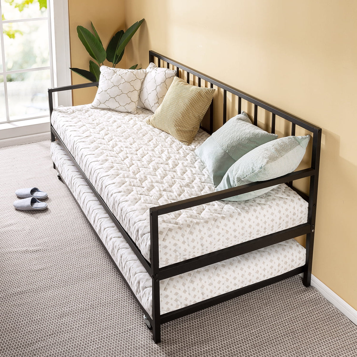 Black Twin Daybed & Trundle Set H980